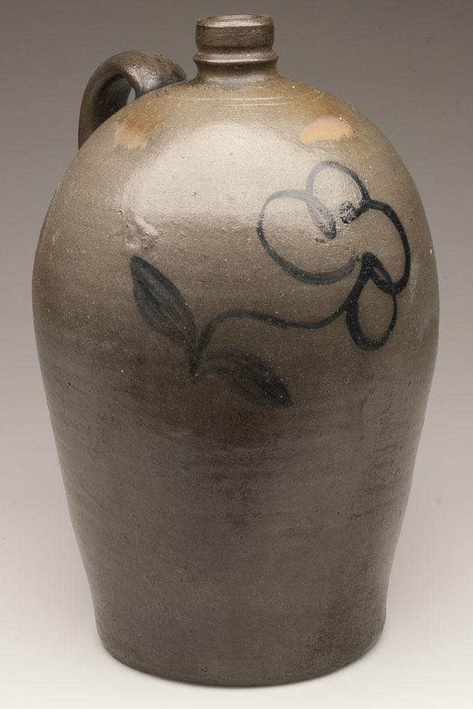 HENRICO CO., VIRGINIA DECORATED SALT-GLAZED STONEWARE TWO-GALLON JUG