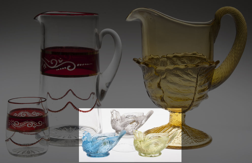 BIRD WITH BERRY SALT CELLARS, LOT OF THREE