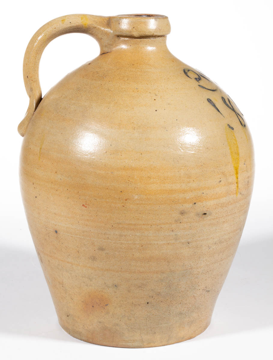 NORTHEASTERN DATED AND DECORATED STONEWARE JUG