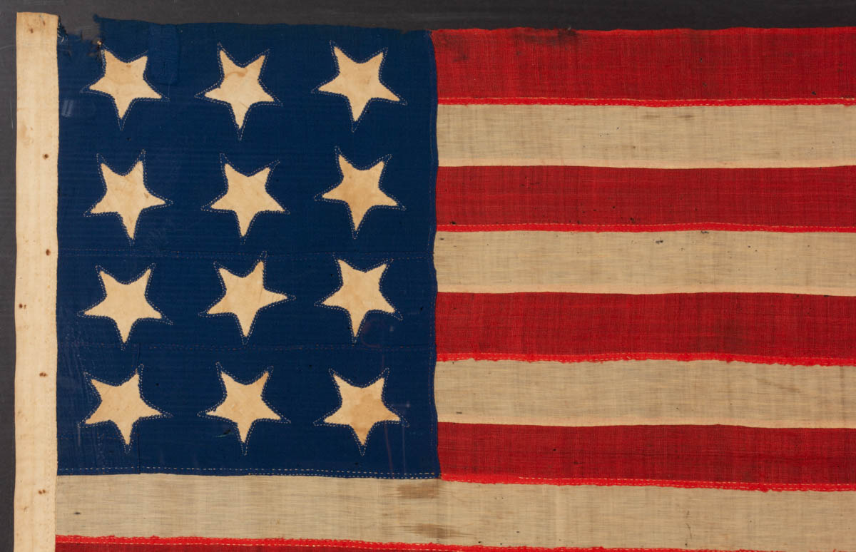EARLY 12-STAR AMERICAN NATIONAL FLAG