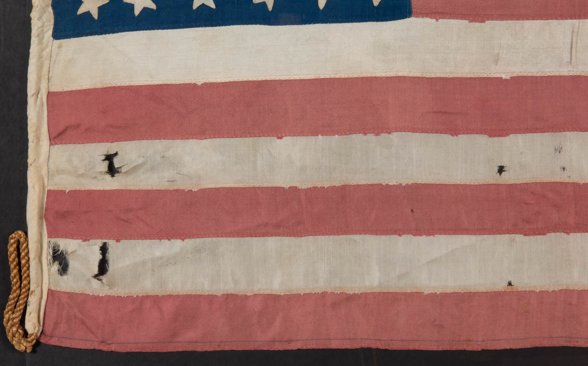 RARE 34-STAR AMERICAN NATIONAL CIVIL WAR-PERIOD KANSAS STATEHOOD FLAG