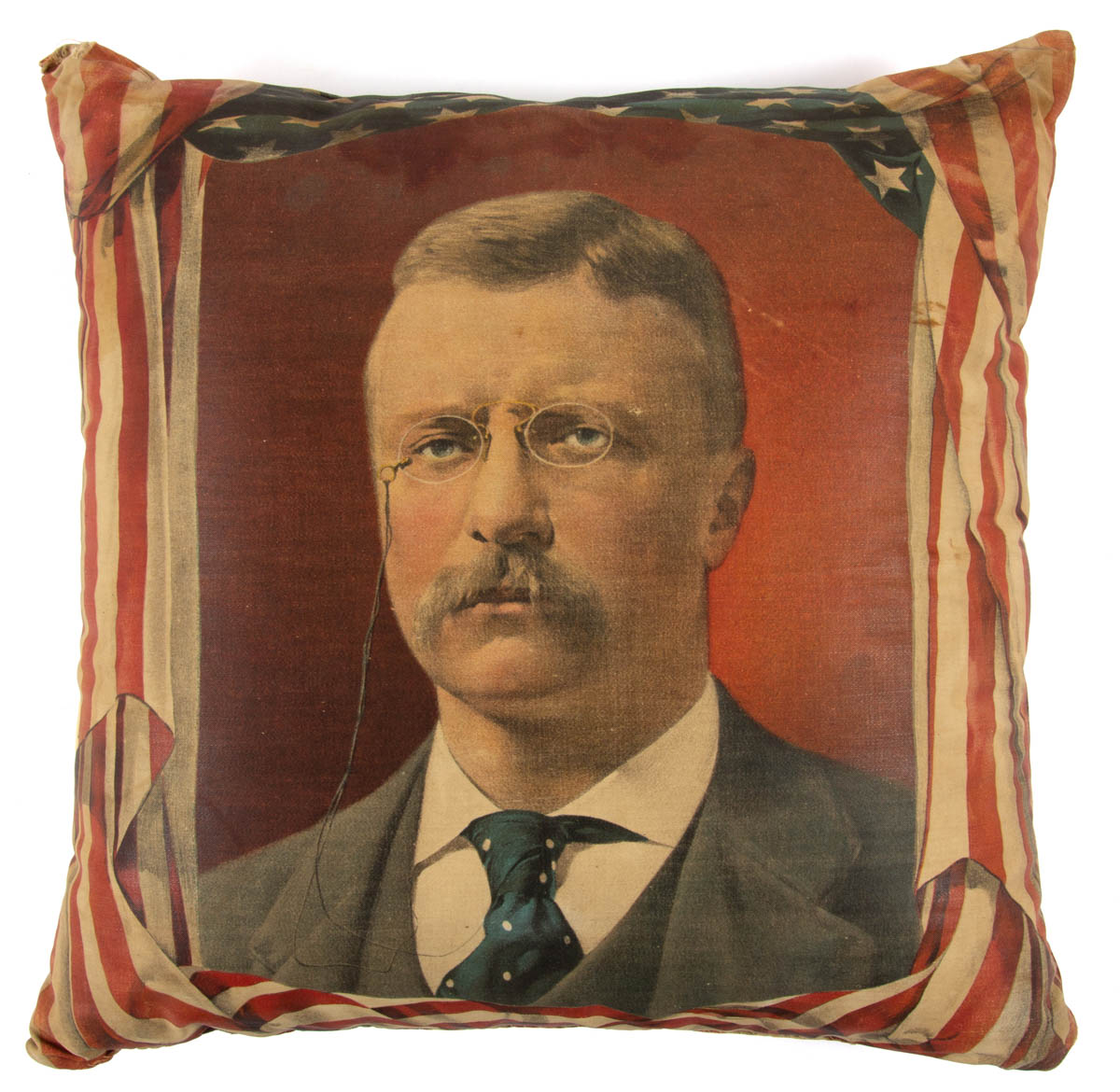 RARE MCKINLEY AND ROOSEVELT PRESIDENTIAL CAMPAIGN TEXTILE