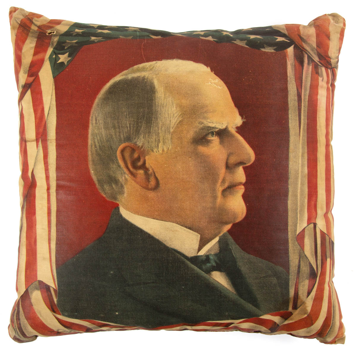 RARE MCKINLEY AND ROOSEVELT PRESIDENTIAL CAMPAIGN TEXTILE
