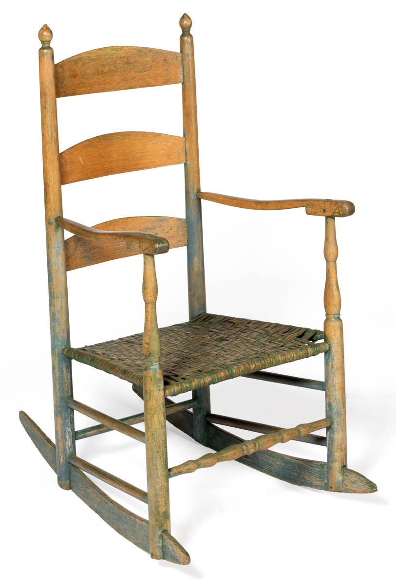 SHENANDOAH VALLEY OF VIRGINIA LADDER-BACK ARM ROCKER