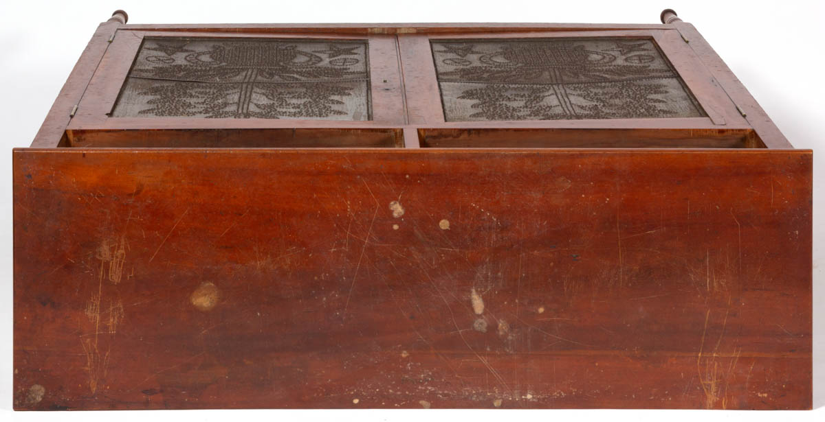 WYTHE CO., VALLEY OF VIRGINIA, CHERRY PUNCHED-TIN-PANELED FOOD / PIE SAFE