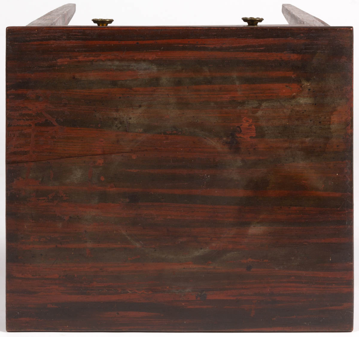 NEW ENGLAND PAINT-DECORATED PINE STAND TABLE