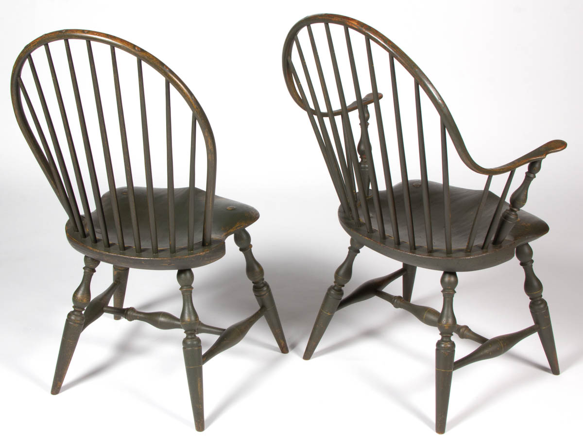 NEW HAMPSHIRE REPRODUCTION WINDSOR BOW-BACK CHAIRS, SET OF EIGHT