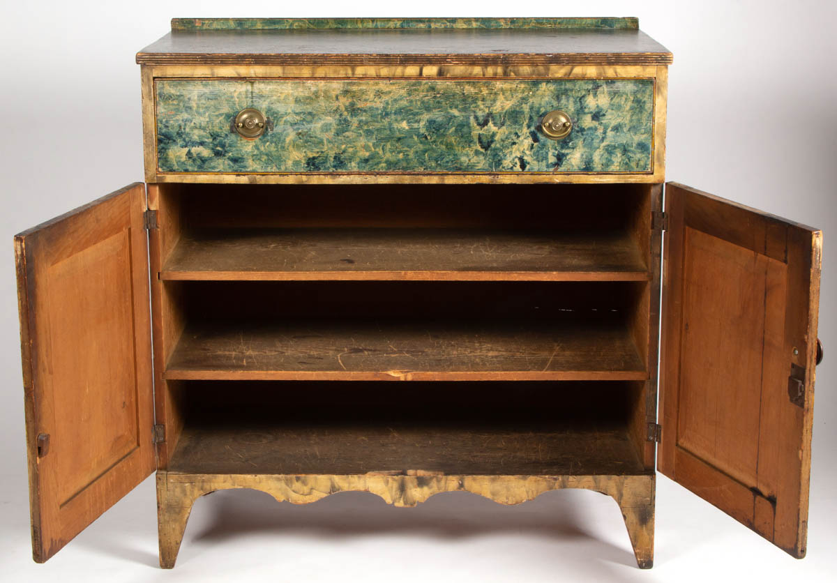 AMERICAN PAINT-DECORATED PINE SERVER