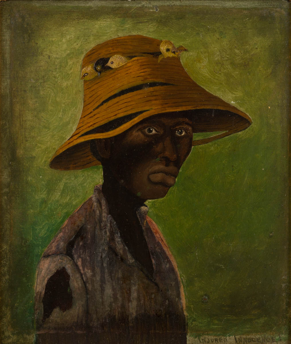 AMERICAN SCHOOL (EARLY 20TH CENTURY) FOLK ART BLACK AMERICANA PAINTING