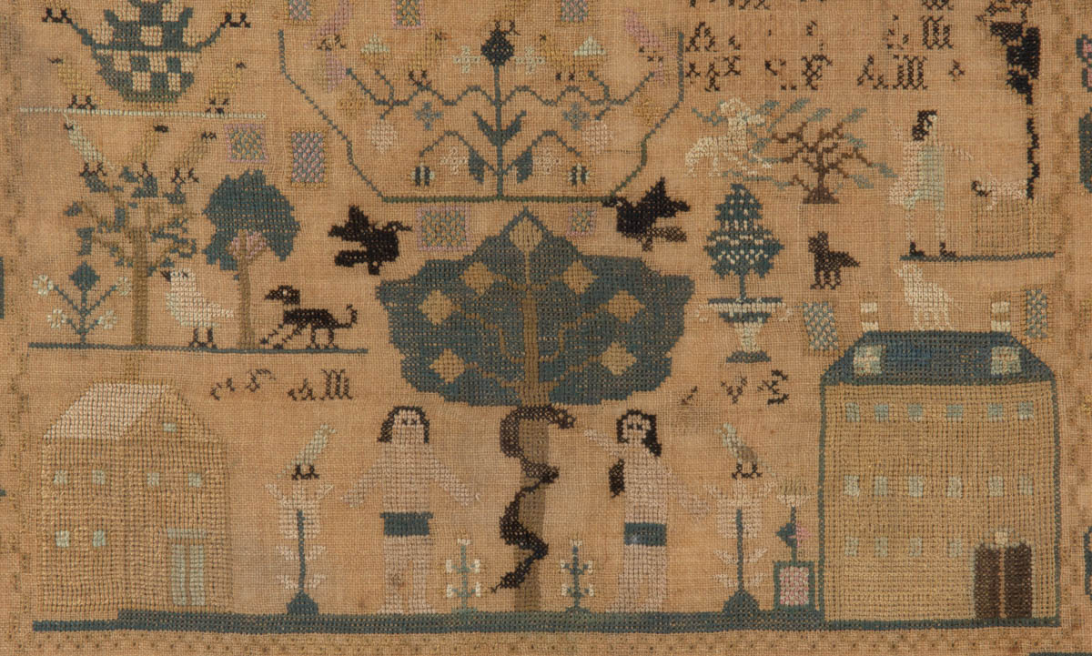 BRITISH / SCOTTISH PICTORIAL NEEDLEWORK SAMPLER