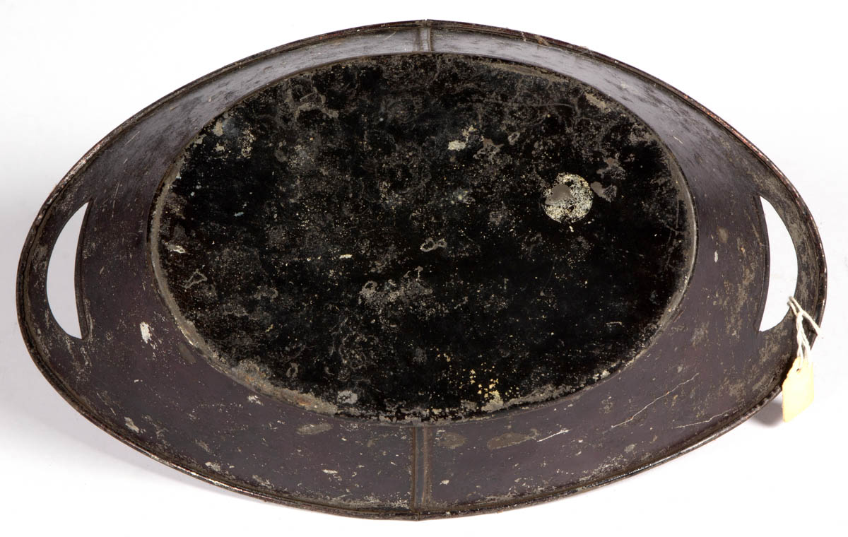 AMERICAN PAINT-DECORATED TOLEWARE APPLE TRAY