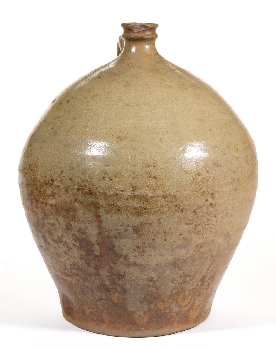 DAVE “THE SLAVE” DRAKE (1800-C. 1873) ATTRIBUTED, EDGEFIELD CO., SOUTH CAROLINA STONEWARE JUG