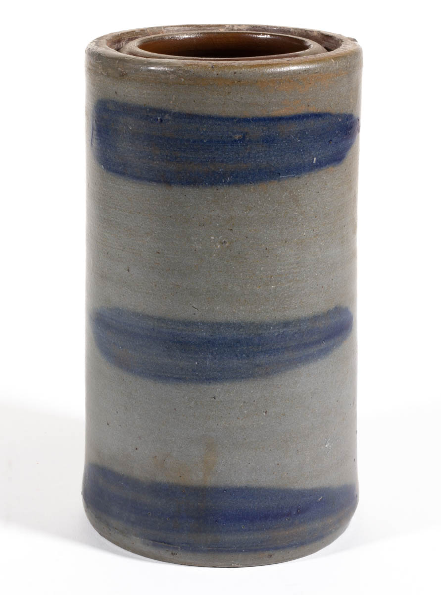 WESTERN PENNSYLVANIA DECORATED STONEWARE CANNER