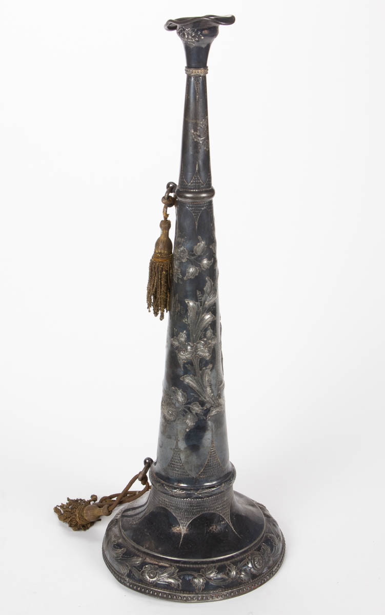HISTORICAL PHILADELPHIA FIREMAN’S SILVER-PLATED PRESENTATION PARADE TRUMPET