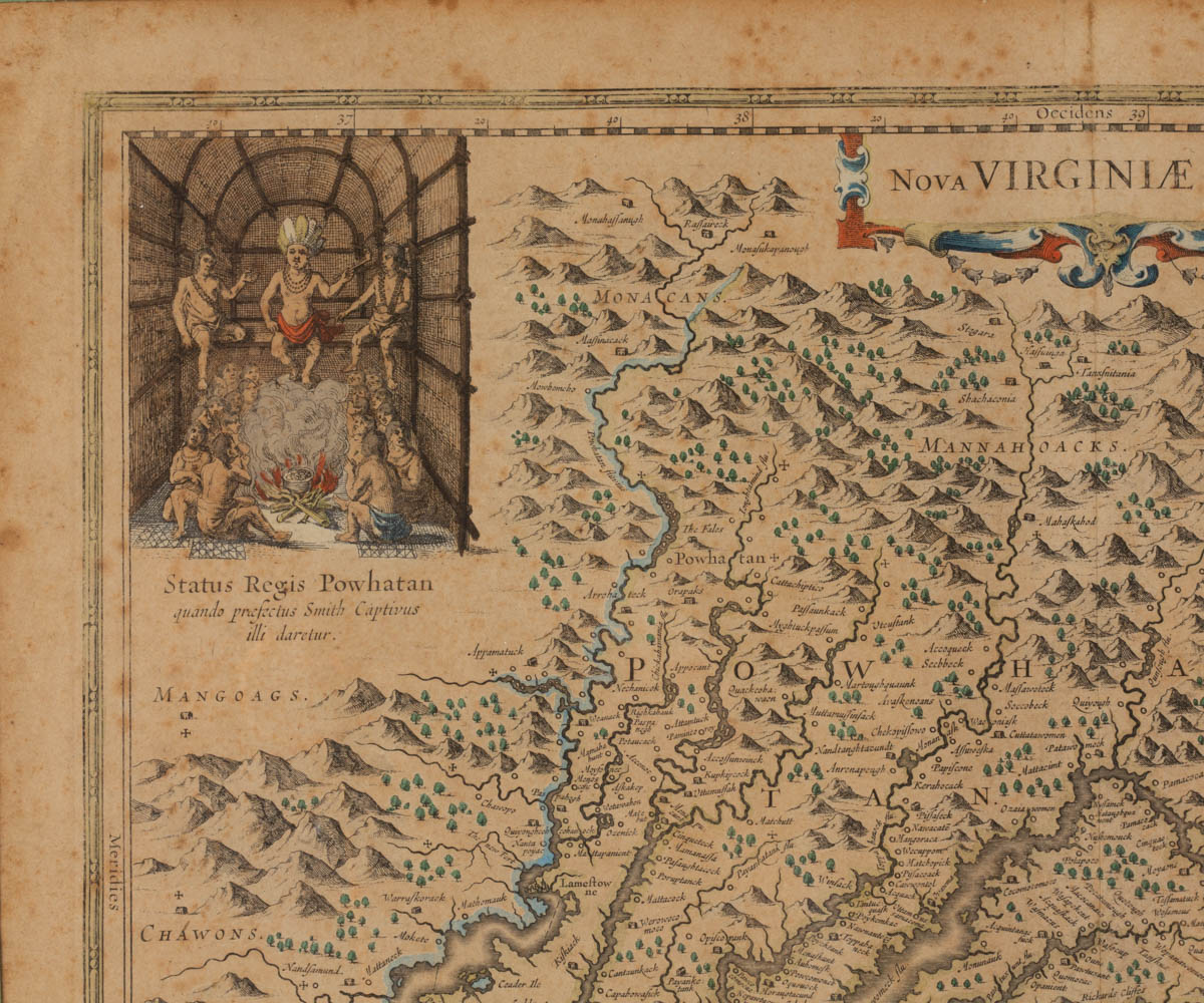 HENRICUS HONDIUS (DUTCH, 1597-1651) MAP OF VIRGINIA