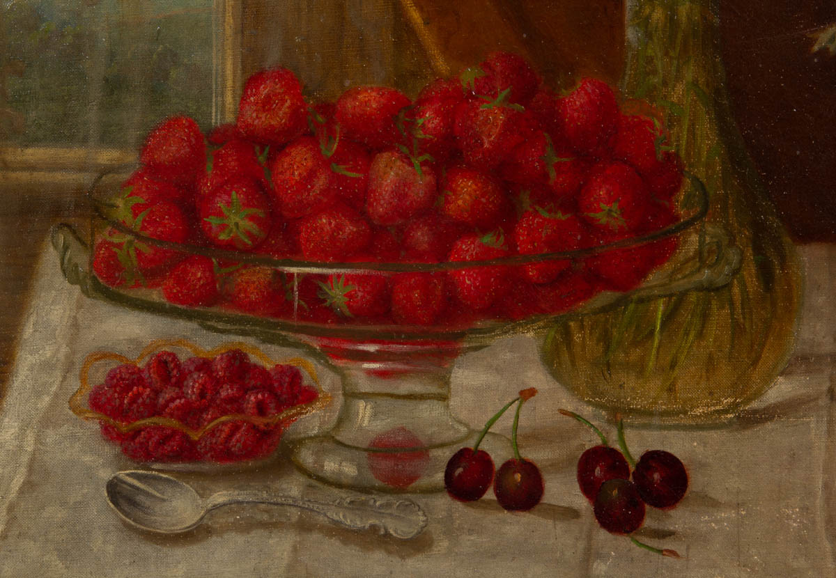 JOHN MOONEY (VIRGINIA, 1843-1918) FOLK ART STILL-LIFE PAINTING