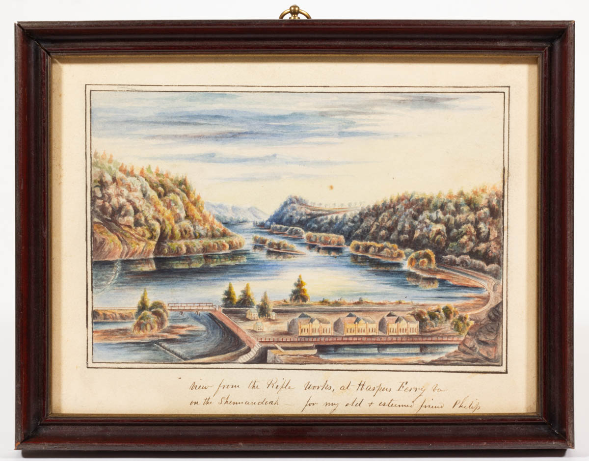 SAMUEL BRECK (PHILADELPHIA, 1771-1862) HARPER’S FERRY, VIRGINIA (NOW WEST VIRGINIA) PANORAMIC VIEW