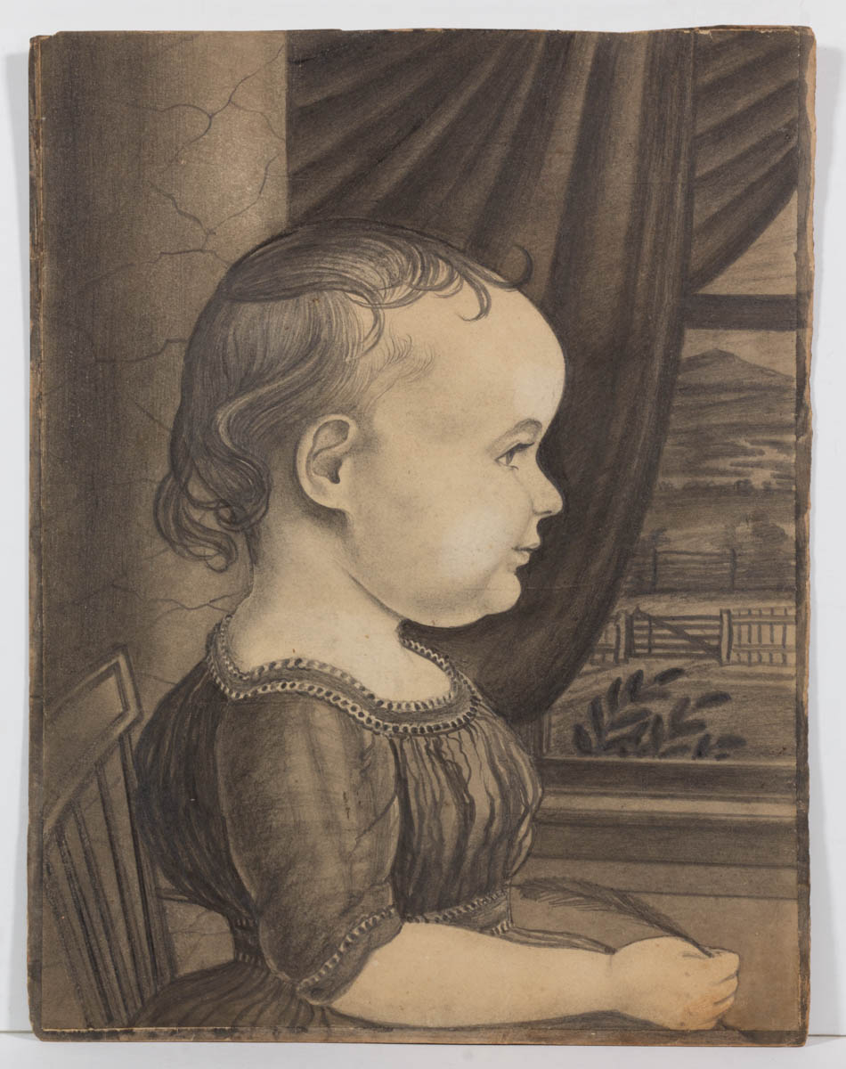 CHARLES BURTON (ACT. 1800-1842) ATTRIBUTED, PROFILE PORTRAIT OF A CHILD