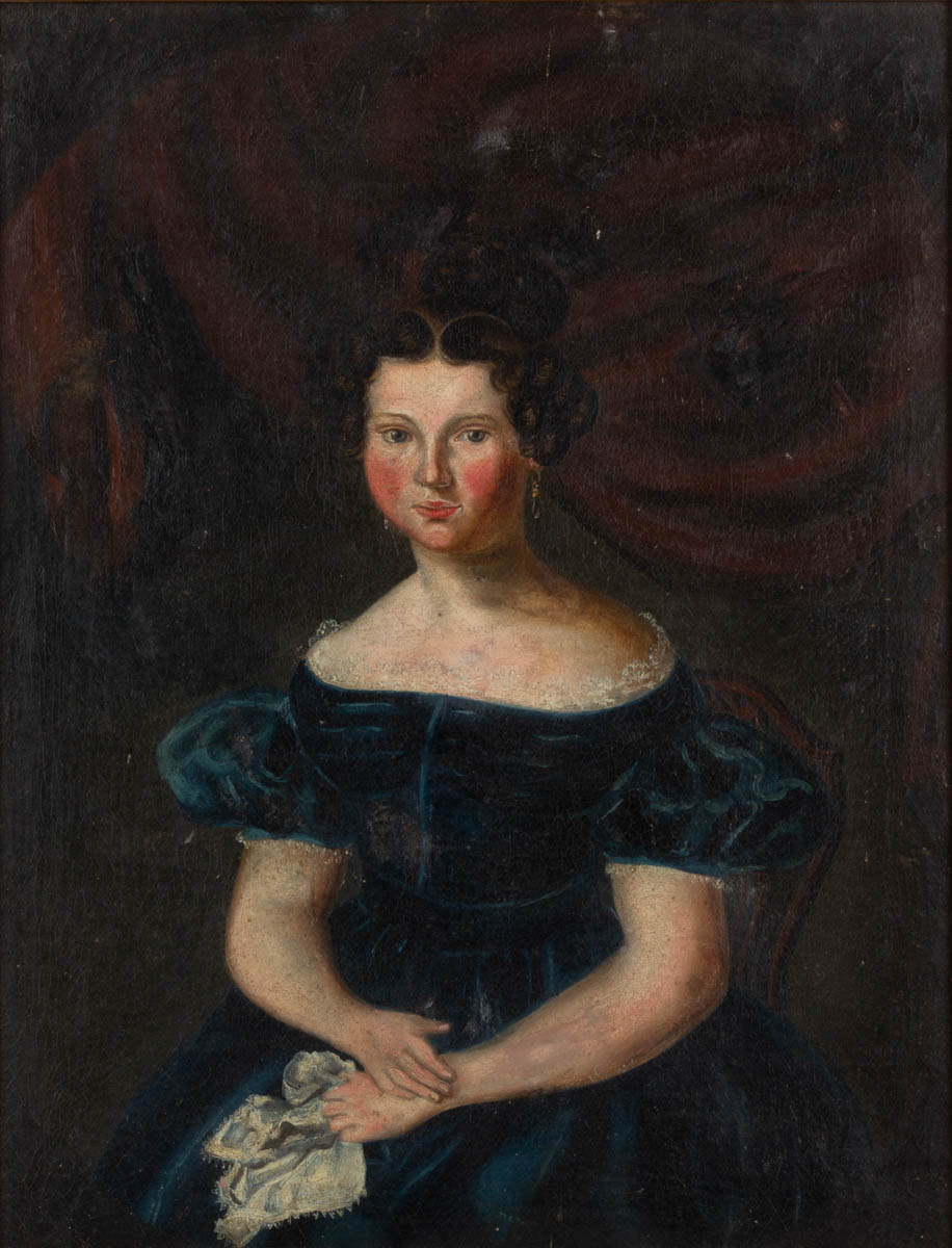 AMERICAN OR BRITISH SCHOOL (19TH CENTURY) PORTRAIT OF A YOUNG LADY