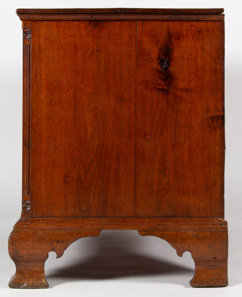 AUGUSTA COUNTY, SHENANDOAH VALLEY OF VIRGINIA CHIPPENDALE WALNUT LOW CHEST OF DRAWERS