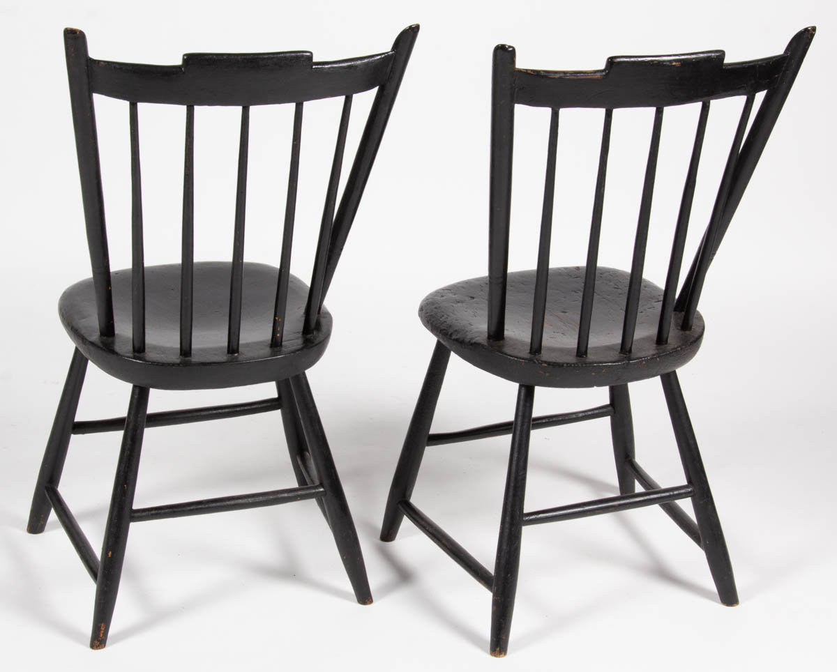 SAMUEL FIZER, FINCASTLE, VALLEY OF VIRGINIA PAIR OF WINDSOR SIDE CHAIRS