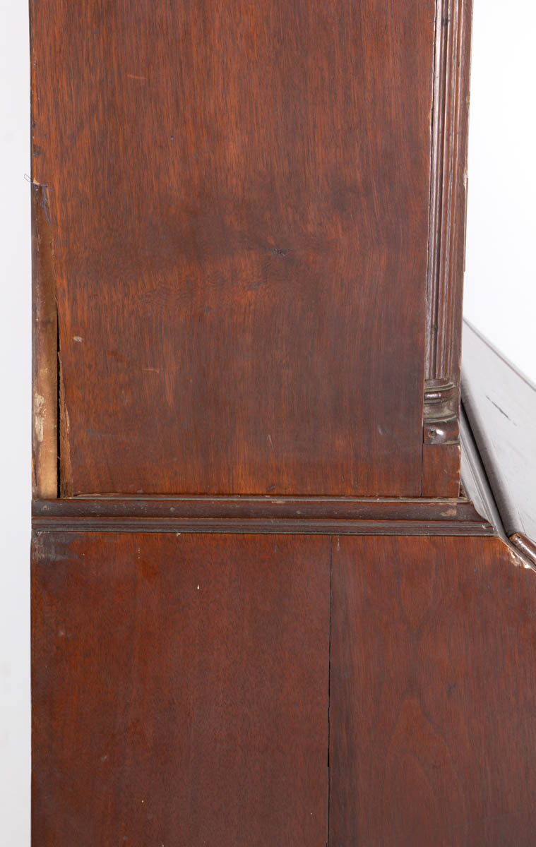 PIEDMONT NORTH CAROLINA CHIPPENDALE WALNUT DESK AND BOOKCASE