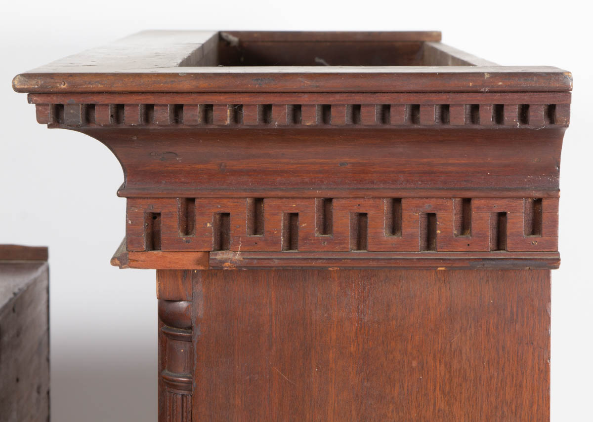 PIEDMONT NORTH CAROLINA CHIPPENDALE WALNUT DESK AND BOOKCASE