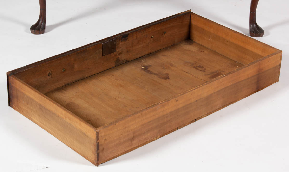 PENNSYLVANIA QUEEN ANNE FIGURED WALNUT CHEST ON FRAME