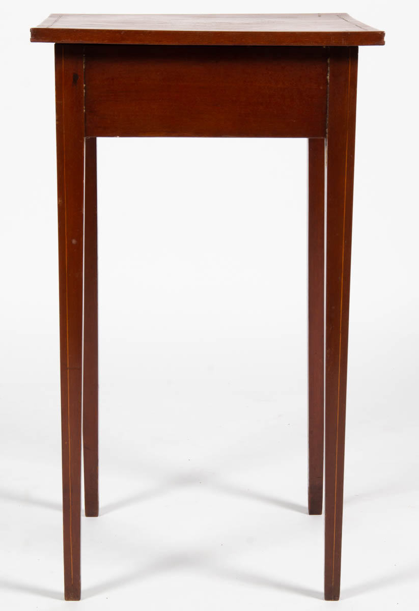 NEW ENGLAND INLAID CHERRY DIMINUTIVE STAND TABLE