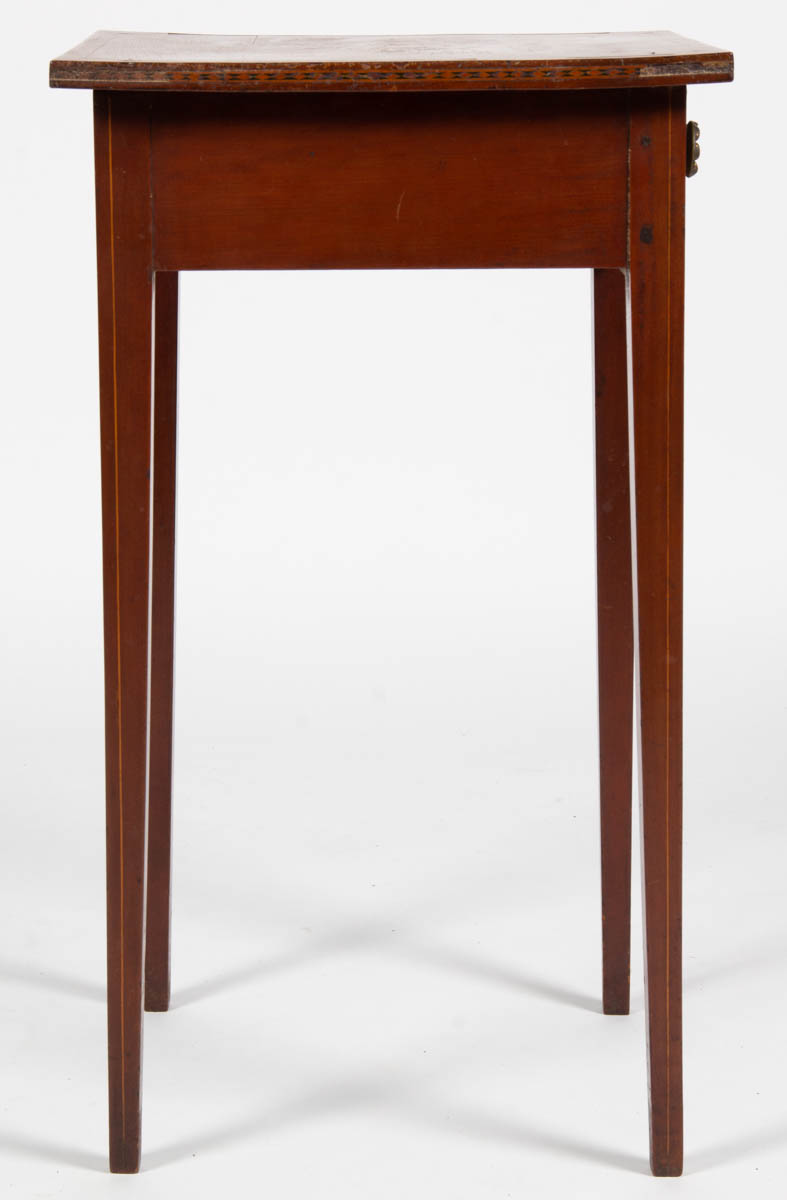 NEW ENGLAND INLAID CHERRY DIMINUTIVE STAND TABLE