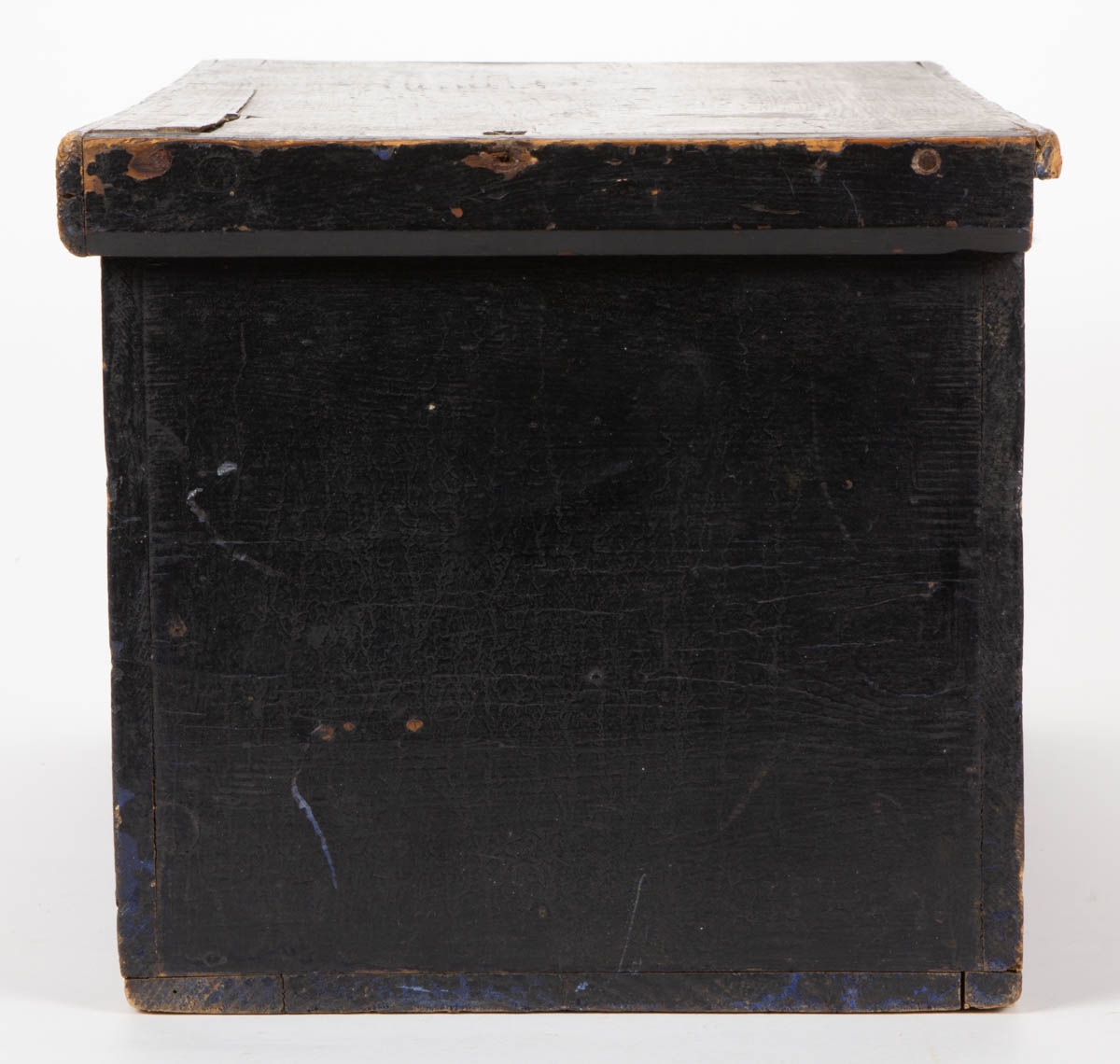 FOLK ART PAINT-DECORATED PINE BOX