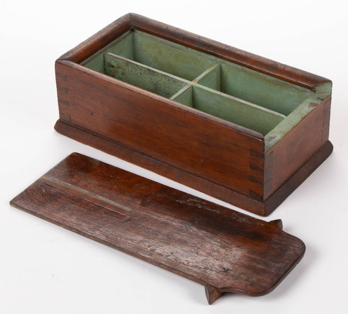 MID-ATLANTIC WALNUT SLIDE-LID SPICE BOX