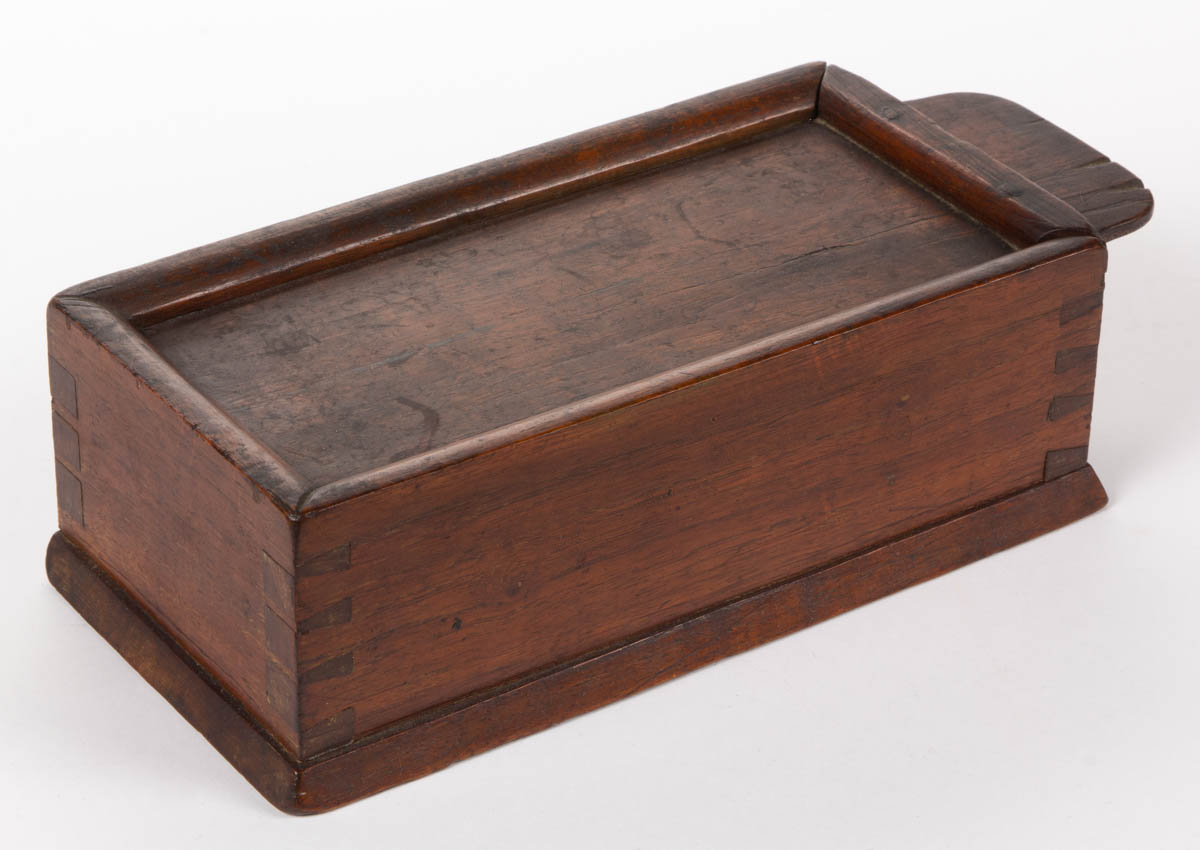 MID-ATLANTIC WALNUT SLIDE-LID SPICE BOX