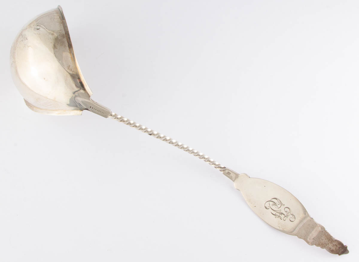 CHICAGO, ILLINOIS COIN SILVER PUNCH / SOUP LADLE