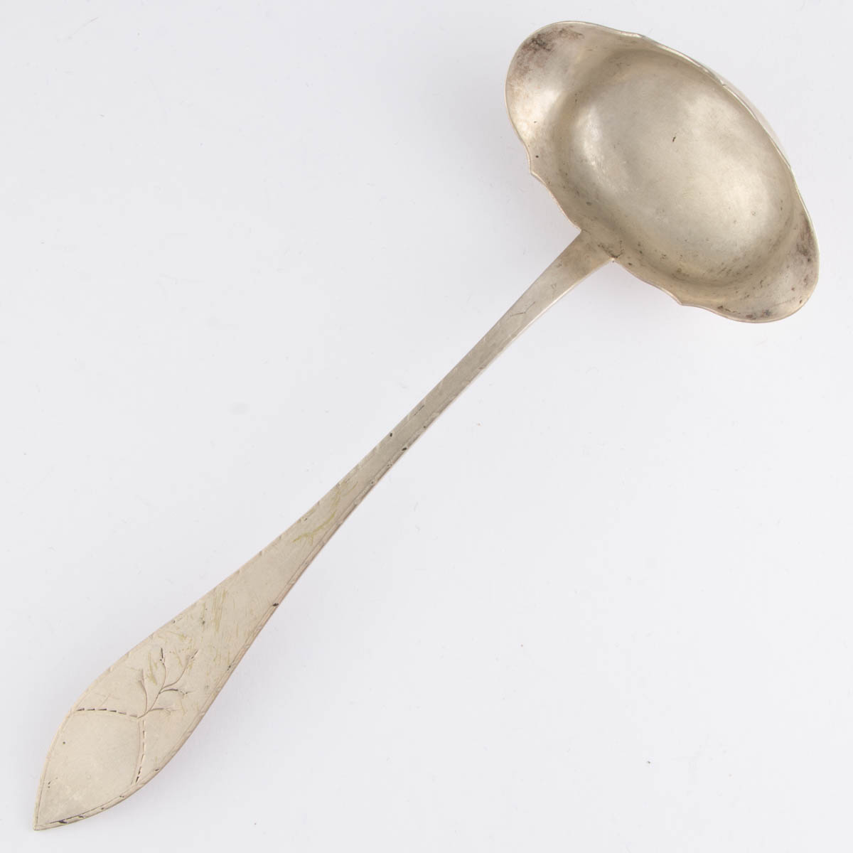 BALTIMORE, MARYLAND, OR POSSIBLY PHILADELPHIA, COIN SILVER SAUCE LADLE
