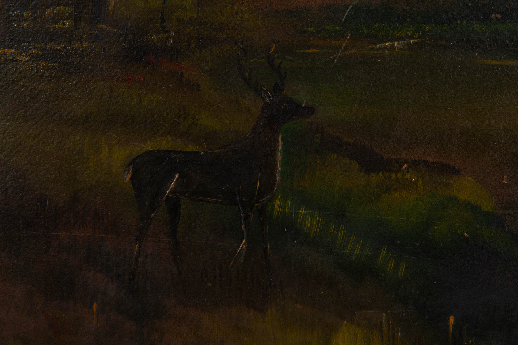 AMERICAN SCHOOL (20TH CENTURY) FOLK ART HUNTING / SPORTING SCENE