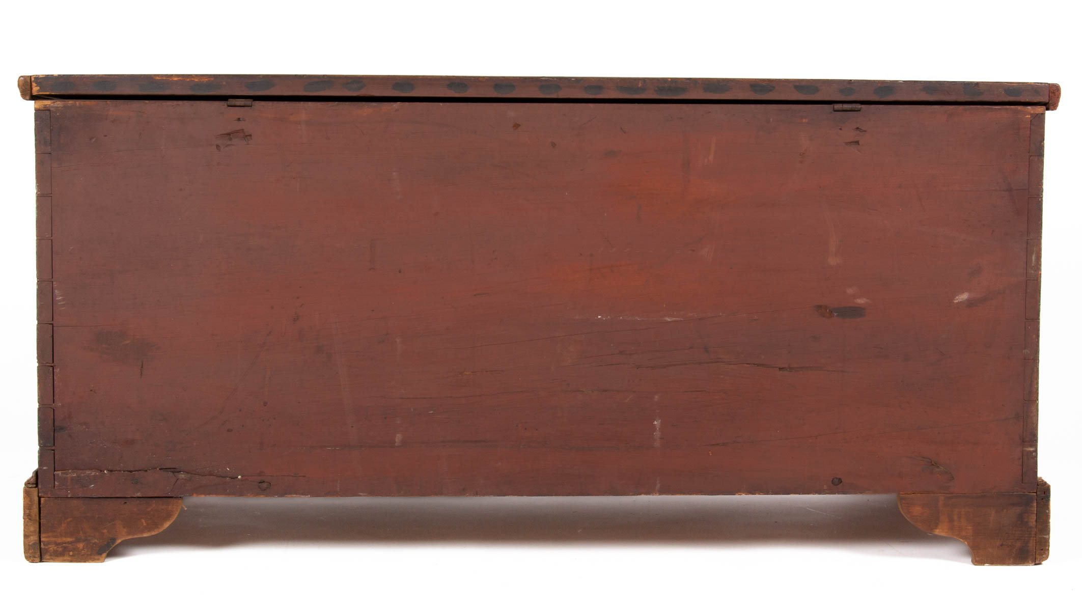 AMERICAN, POSSIBLY VIRGINIA, PAINT-DECORATED PINE AND POPLAR BLANKET CHEST
