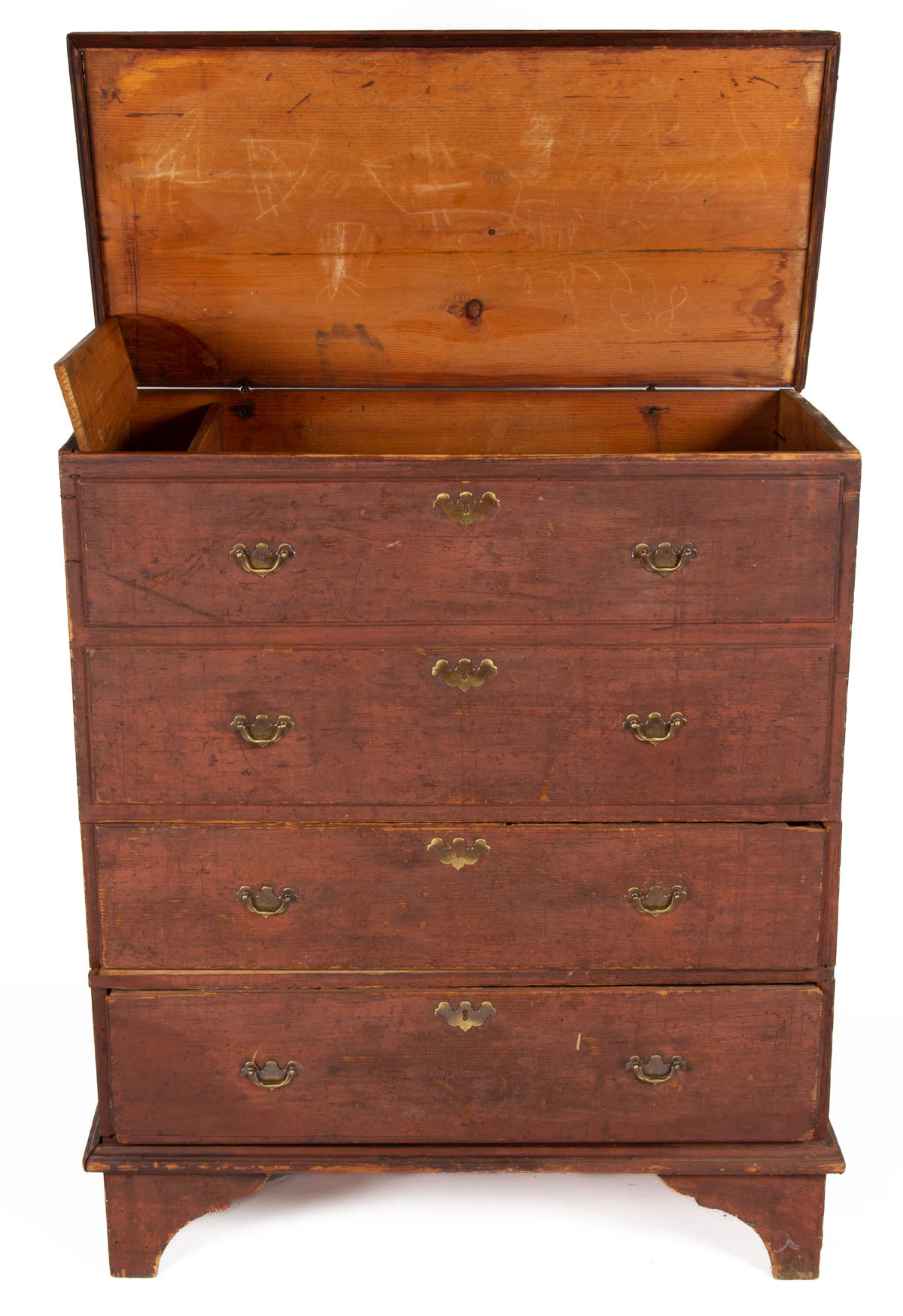 NEW ENGLAND PAINTED PINE MULE CHEST