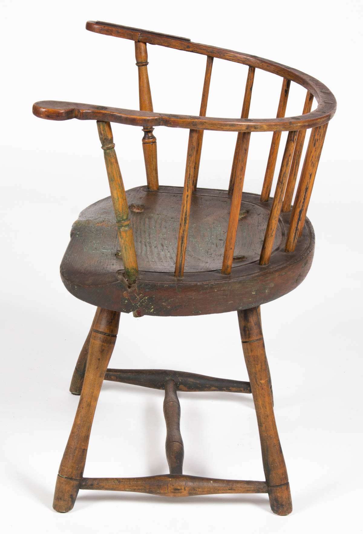 AMERICAN PAINTED WINDSOR LOW-BACK CHAIR