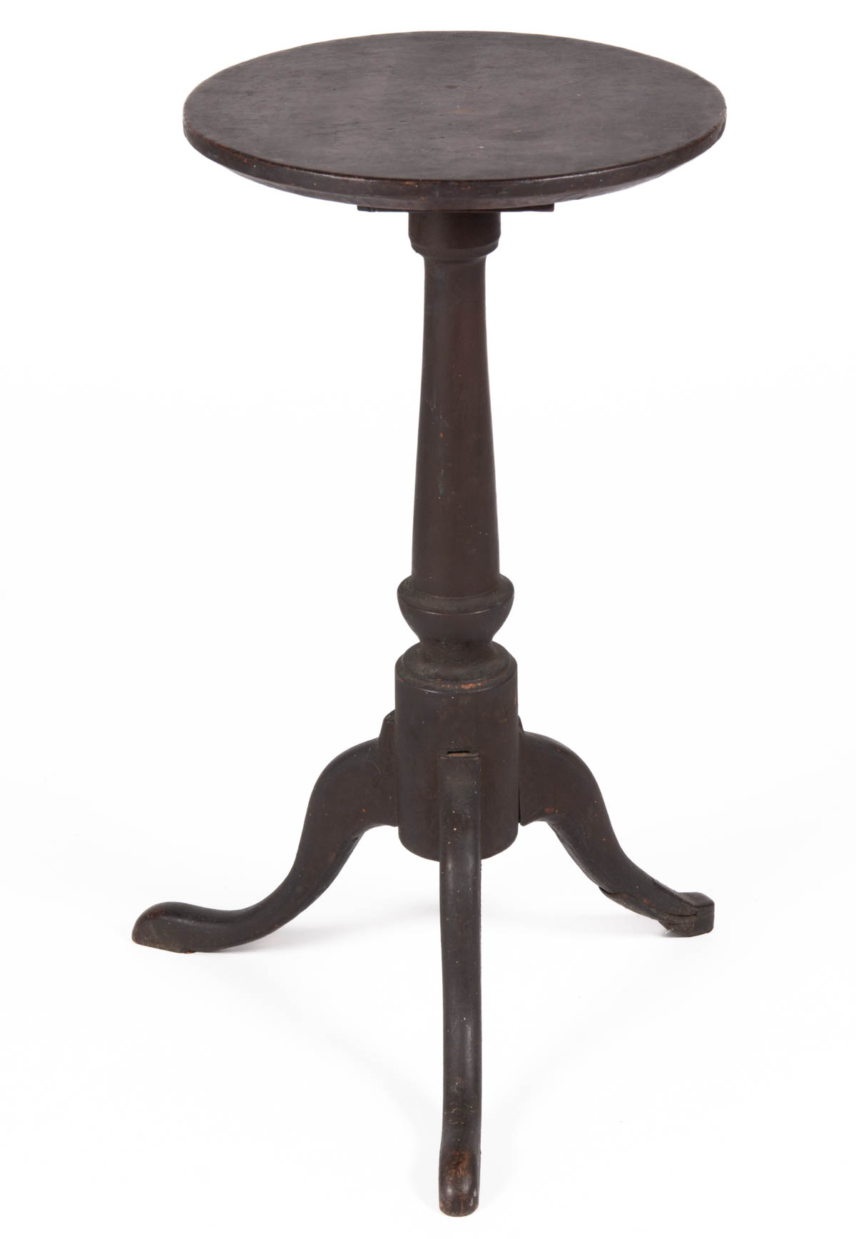 AMERICAN COUNTRY PAINTED QUEEN ANNE CANDLESTAND