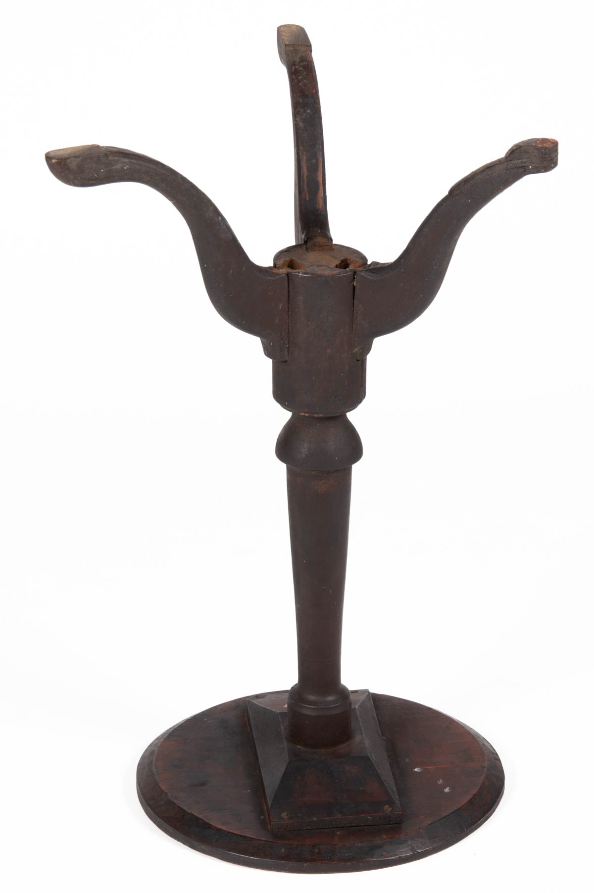 AMERICAN COUNTRY PAINTED QUEEN ANNE CANDLESTAND