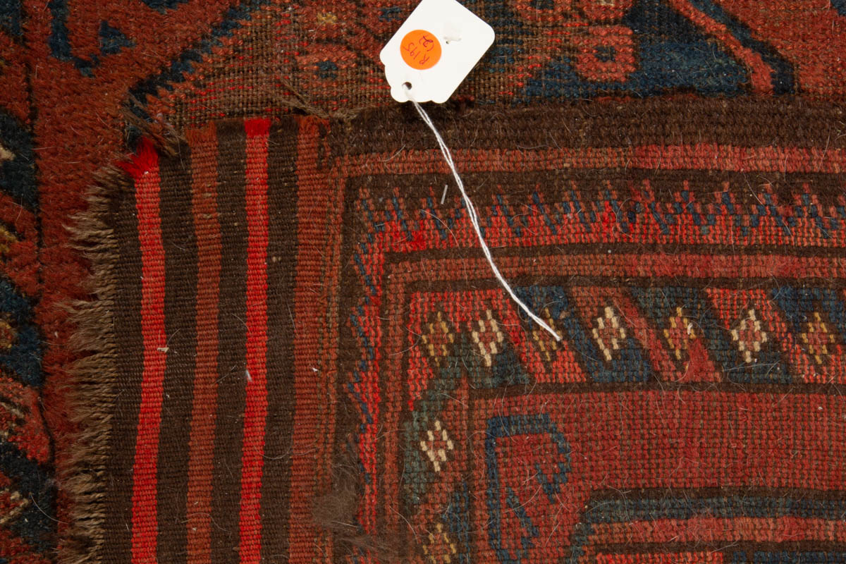 ANTIQUE PERSIAN AFGHAN / PERSIAN THROW RUGS, LOT OF TWO