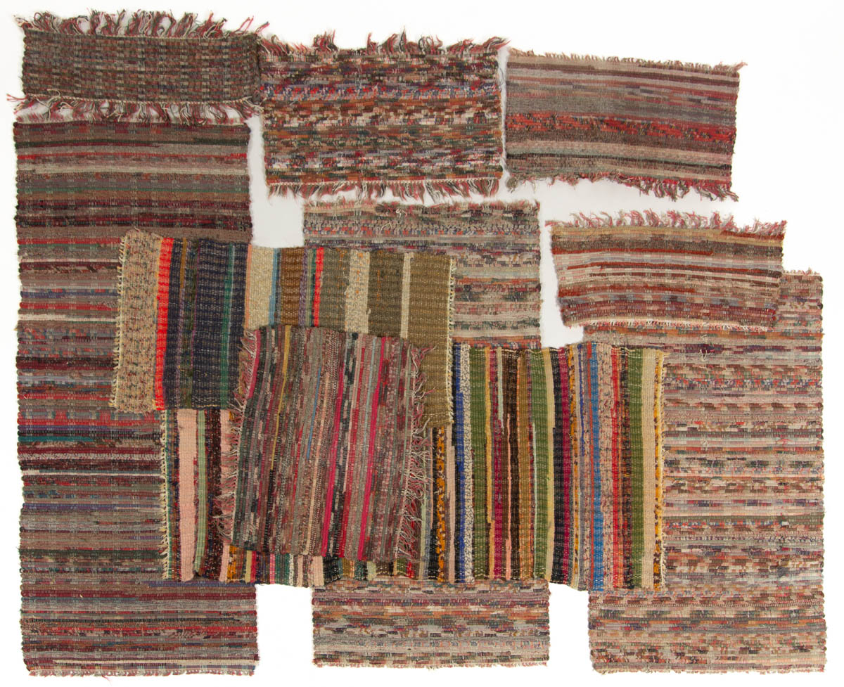 MARGUERITE SENSABAUGH SHIRKEY (VIRGINIA, 1917-2004) WOVEN RAG RUGS AND MATS, LOT OF TEN