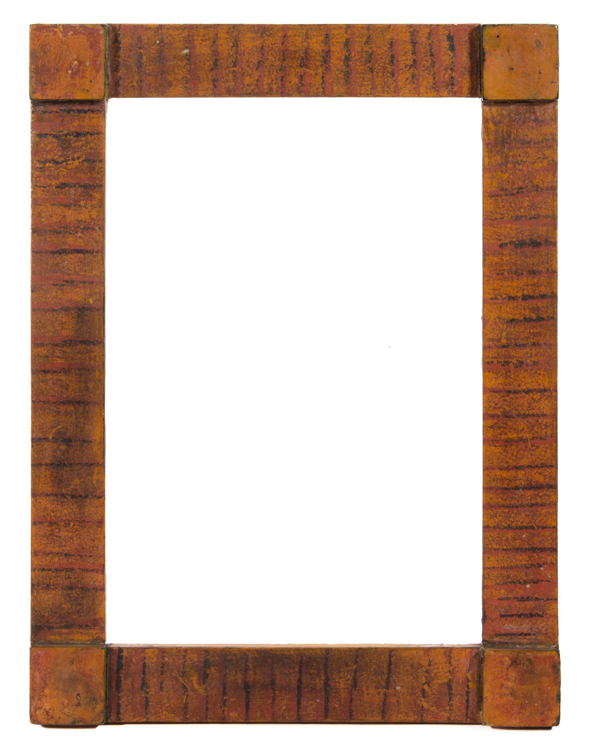 AMERICAN FOLK ART PAINT-DECORATED PICTURE FRAMES, LOT OF TWO