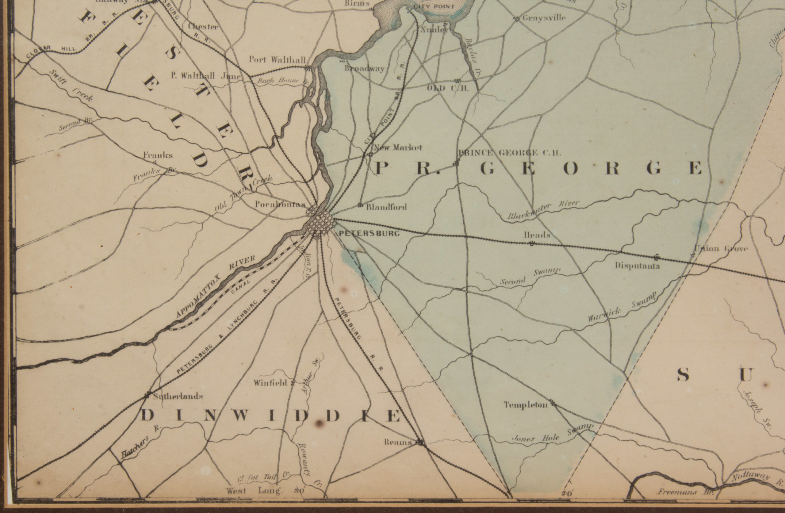 JOHNSON’S “MAP OF THE VINCITY OF RICHMOND, AND PENISULAR CAMPAIGN IN VIRGINIA”,