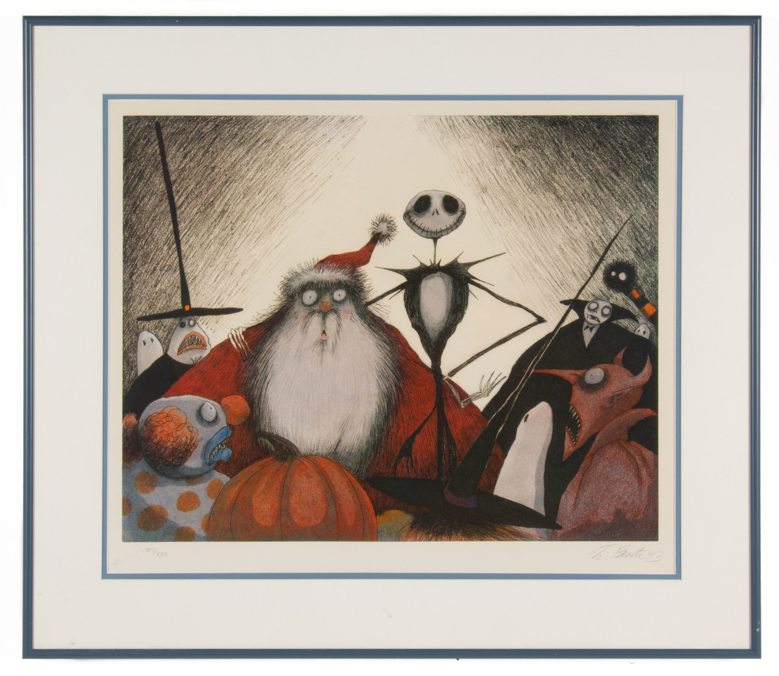 TIM BURTON “NIGHTMARE BEFORE CHRISTMAS” LIMITED EDITION PRINT,