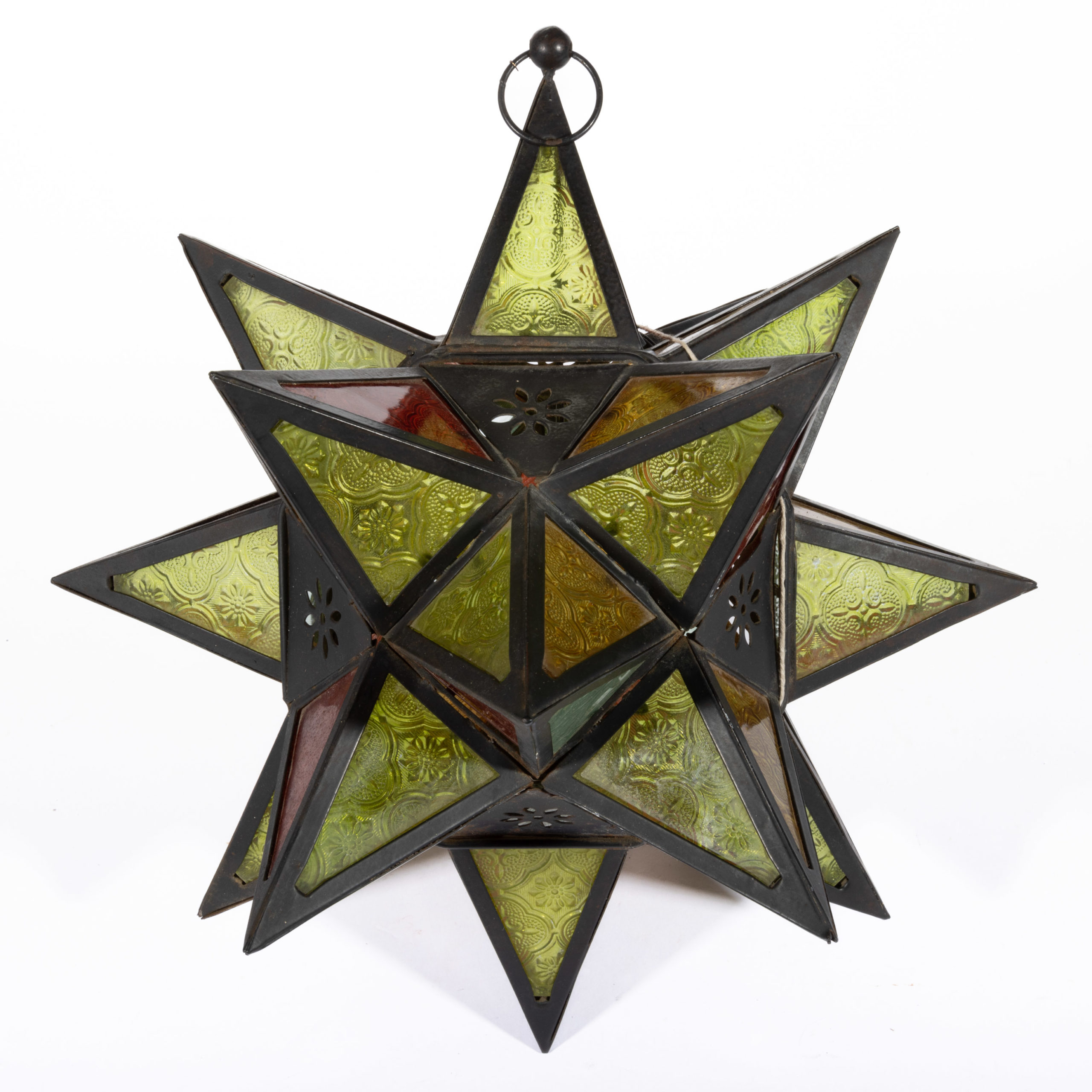 VINTAGE MORAVIAN STAR HANGING LAMP / LIGHT FIXTURE,
