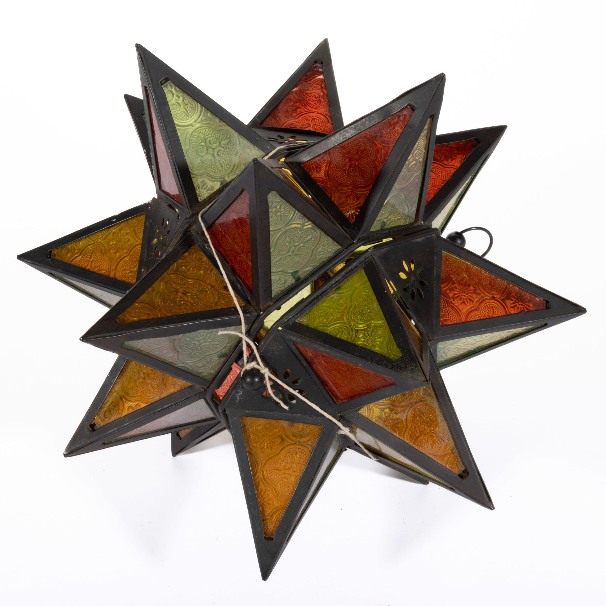 VINTAGE MORAVIAN STAR HANGING LAMP / LIGHT FIXTURE,