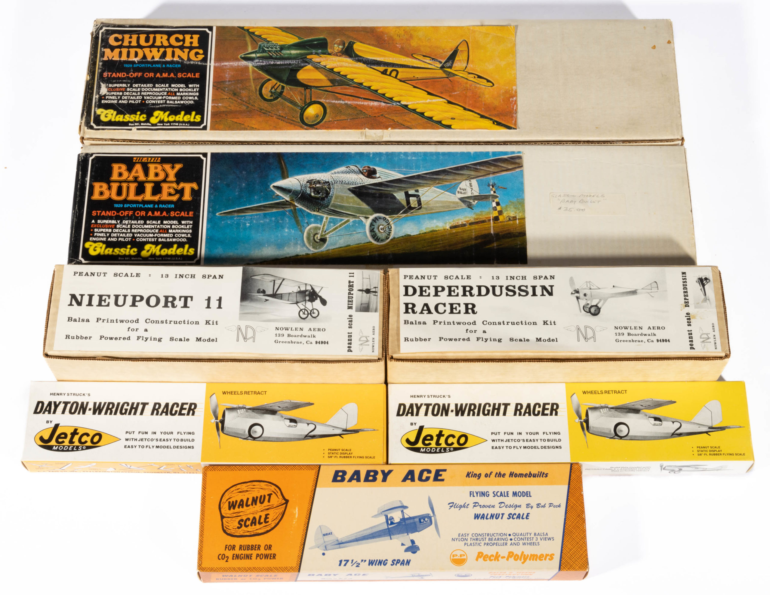 VINTAGE AIRPLANE AND OTHER MODEL KITS, LOT OF 16,