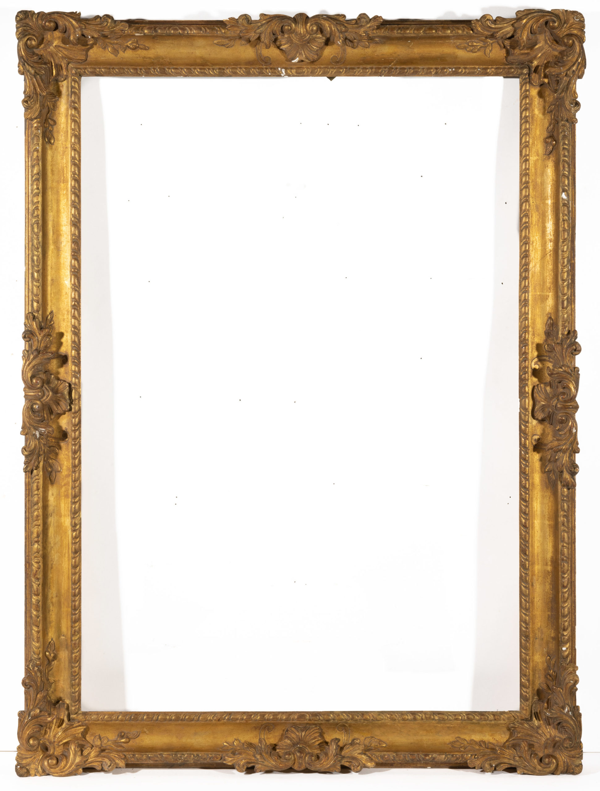 ANTIQUE GILT-WOOD AND GESSO PICTURE FRAME,